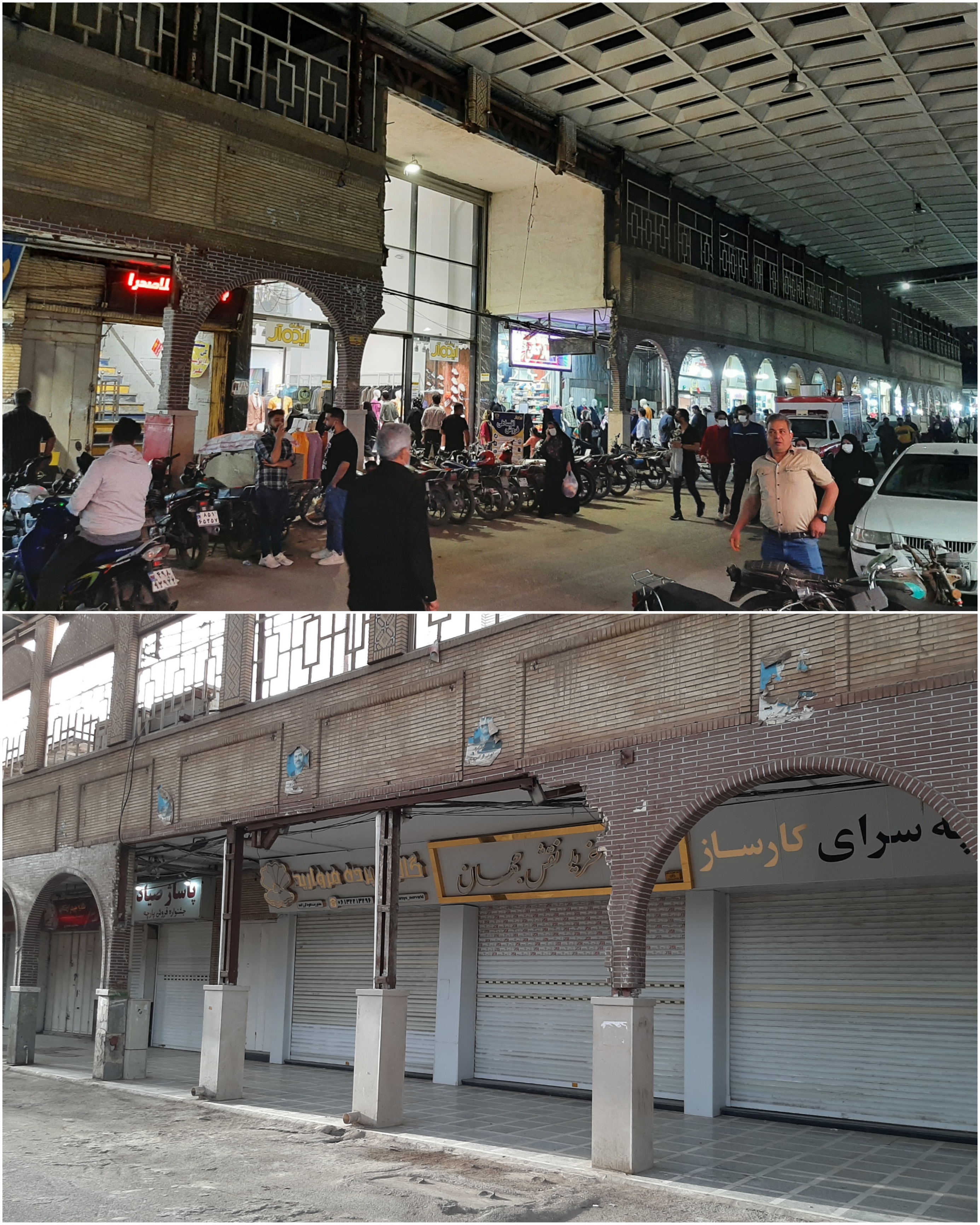 تخریب نمای بازار امام اهواز توسط برخی مغازه‌داران/ نهادهای پُربرخوردار خانه‌های تاریخی محدوده خود را مرمت کنند
