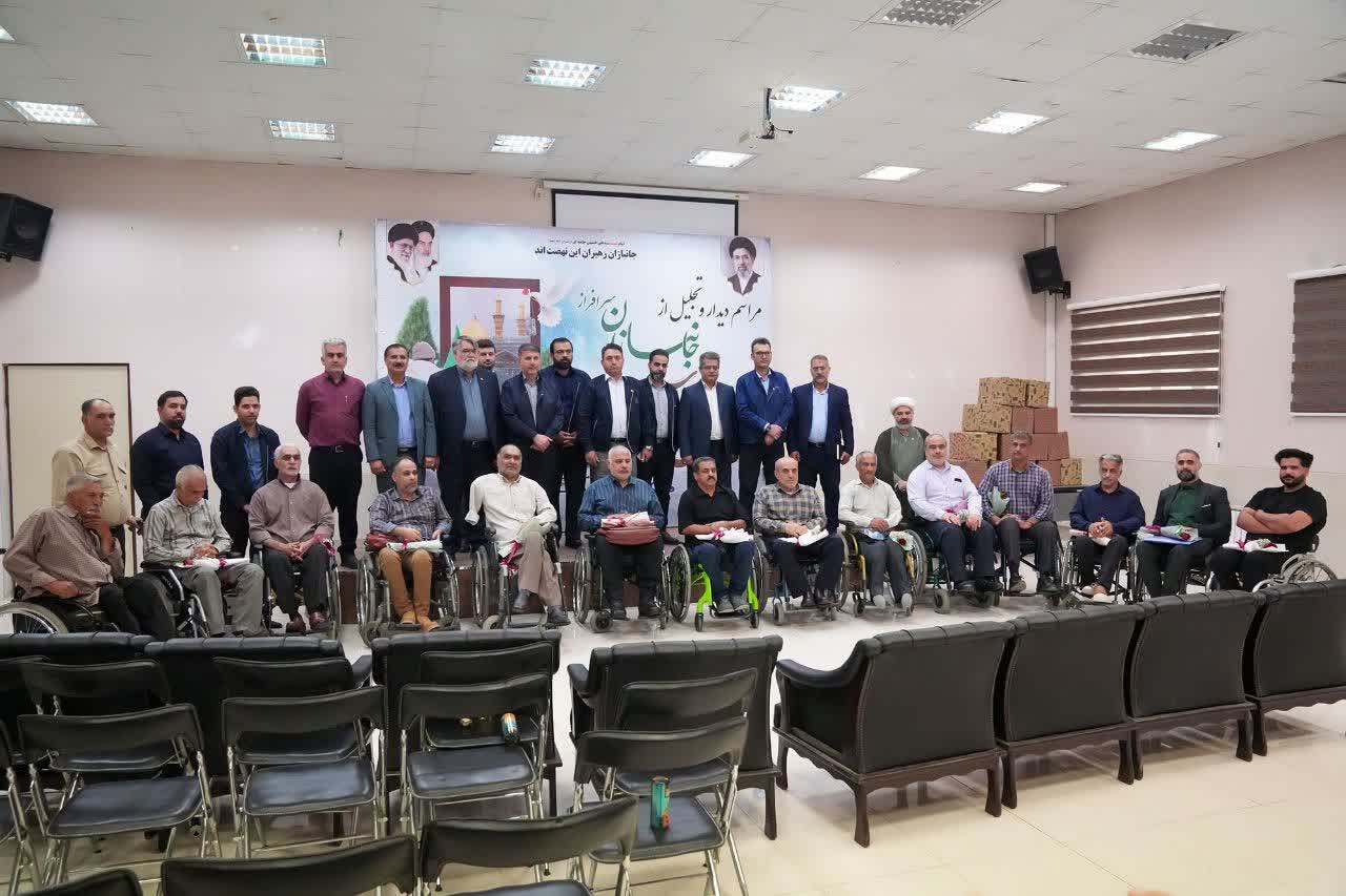 دیدار مدیر عامل نفت و گاز مارون با جانبازان نخاعی خوزستان